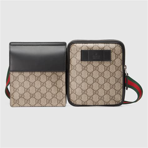 gucci courrier gg supreme belt bag black|gucci waist pouch belt bag.